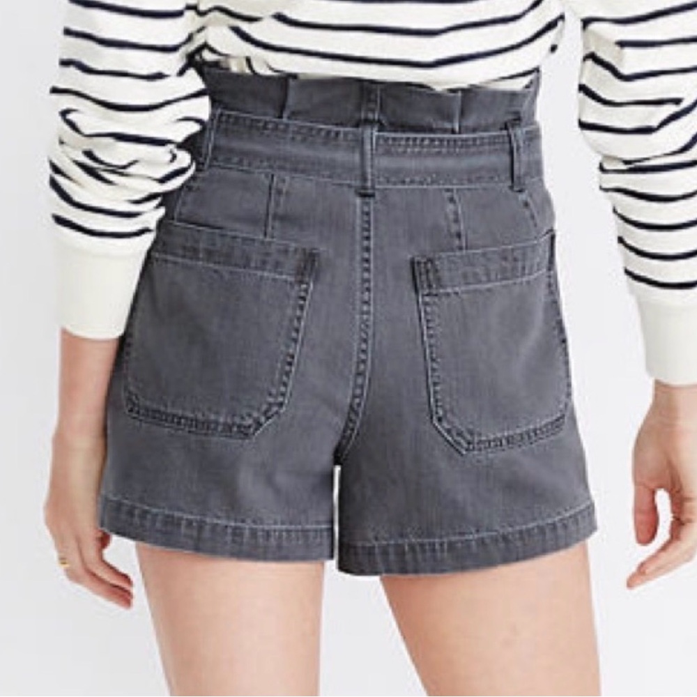 Madewell Charcoal High-Waisted Women's Shorts - Picture 3 of 10